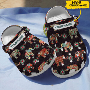 Personalized Elephant Vintage Clogs