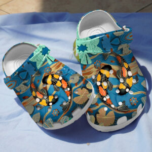 Love Koi Fish Blue Clogs