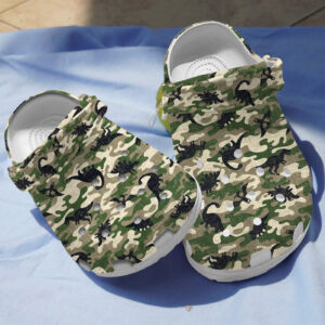 Dinosaur Army Pattern Clogs