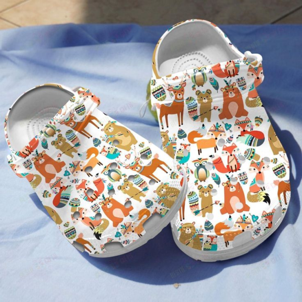 Cute Animal Tribe Pattern Slippers