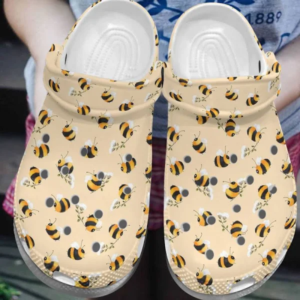 Hard-Working Bee Pattern Slippers