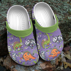 Halloween Dinosaur Skeleton Slippers