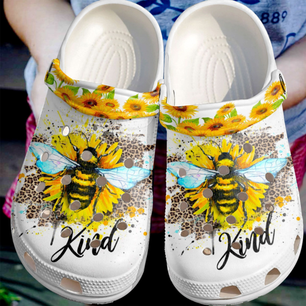 Bee Kind With Sunflower Slippers