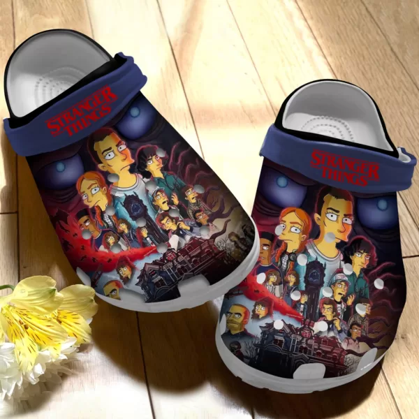 Amazing Simpsons Stranger Things Clogs
