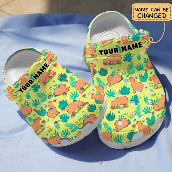 Personalized Funny Capybara Pattern Clogs