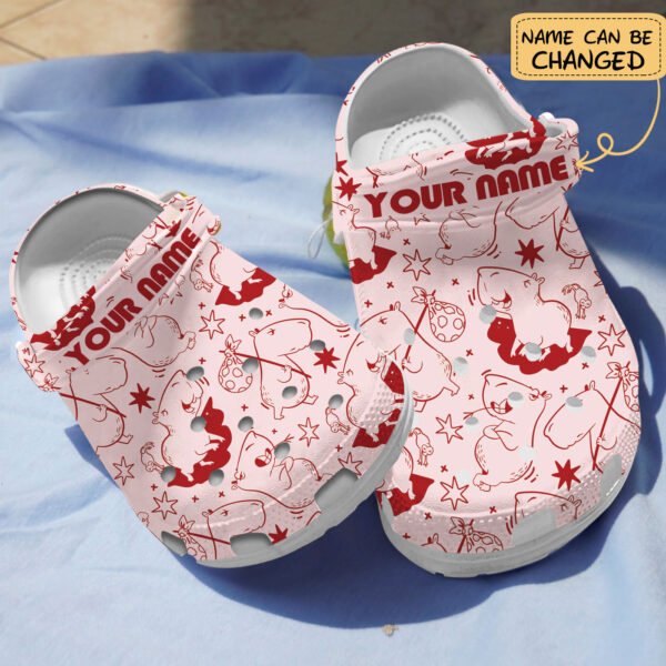 Personalized Cute Capybara Pink Pattern Clogs Shoes