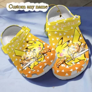 Pikachu x Agatsuma Zenitsu Demon Slayer Clogs Shoes