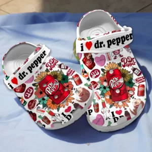 I love Dr. Pepper King Of Beverages Floral Clogs