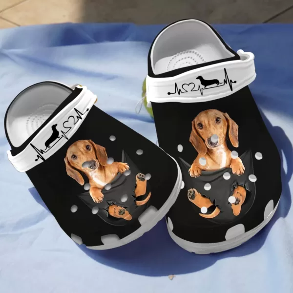 Cute Baby Black Dashshund Classic Clogs Shoes