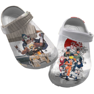 Anime Naruto Graphic Art Slippers, Naruto Unisex Clogs Shoes, Japanese Anime Clog Shoes For Men And Women, Gift For Anime Fans