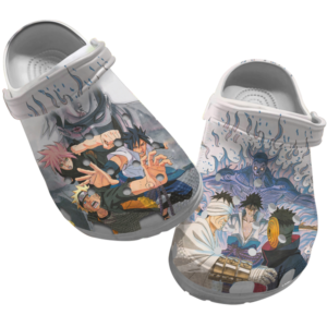 Premium Anime Naruto Graphic Art Slippers, Naruto Unisex Clogs Shoes, Japanese Anime Clog Shoes For Men And Women, Gift For Anime Fans