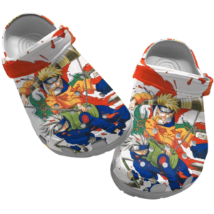 Vivid Color Naruto Graphic Anime Slippers, Naruto Unisex Clogs Shoes, Japanese Anime Clog Shoes For Men And Women, Gift For Anime Fans