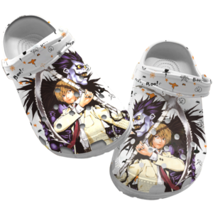 Halloween Boo Death Note Slippers, Anime Unisex Clogs Shoes, Japanese Anime Clog Shoes For Men And Women, Gift For Anime Fans