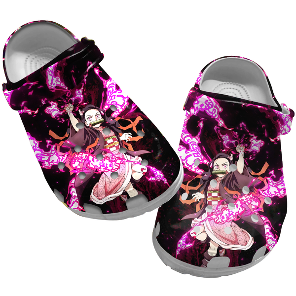 Nezuko & Tanjiro Demon Slayer Unisex Crocs Shoes, Kimetsu No Yaiba ...