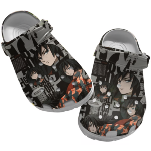 Water Pillar Tomioka Giyu Demon Slayer Unisex Clogs Shoes, Kimetsu No Yaiba Clogs, Anime Clogs, Japanese Anime Clog Shoes