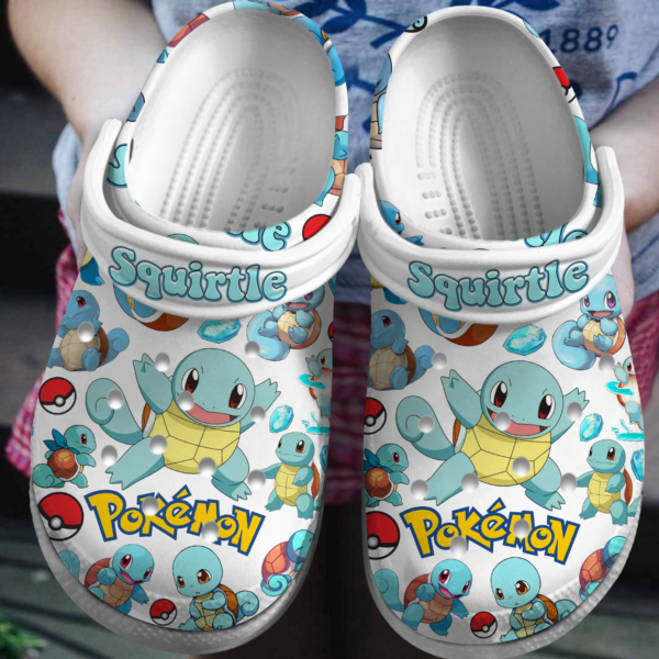 Funny Pokemon Squirtle Anime Blue Clogs