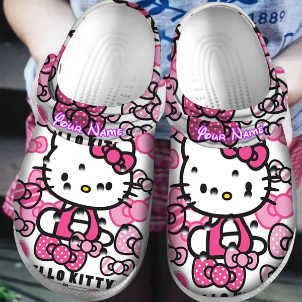 Personalized Cute Hello Kitty Pink Crocs Clogs Shoes