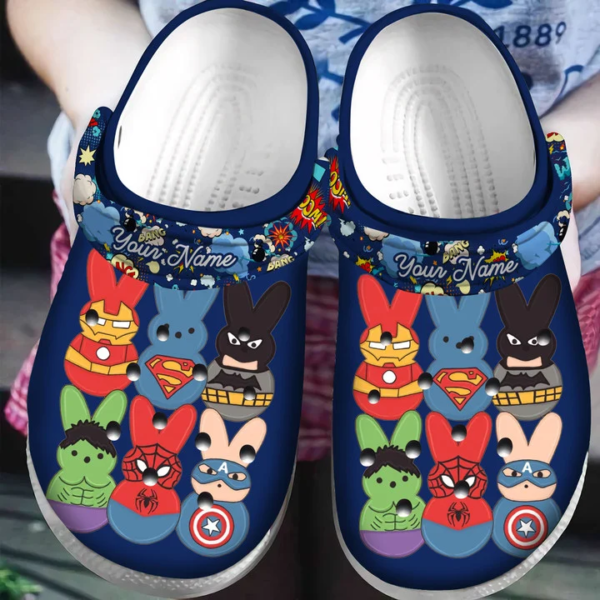 Customized Ester Bunny Superheroes Marvel Studio Clogs Clogs Shoes