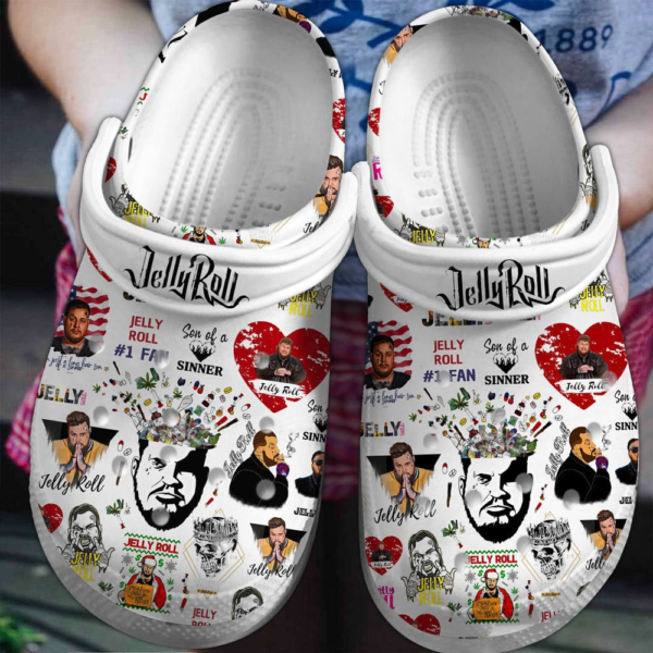 Limited Edition Singer Jelly Roll Clogs, Music Star Clogs Shoes For Kids And Adults