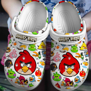 Funny Game Angry Birds Clogs, Game Clogs For Kids And Adults