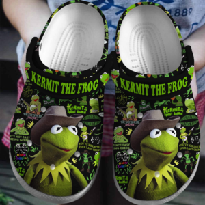 Funny Kermit The Frog Black Clogs, The Best Muppet Clogs For Kids And Adults