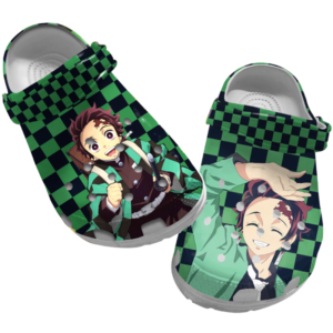 Kamado Tanjiro Demon Slayer Unisex Clogs Shoes, Kimetsu No Yaiba Clogs, Anime Slippers, Japanese Anime Clog Shoes