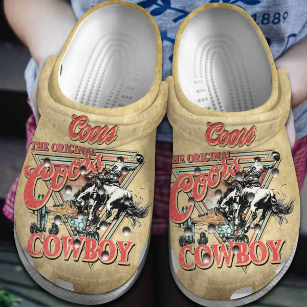The Original Coors Cowboy Crocs, Limited Edition Vintage Vibes Coors Beer Crocs Clogs