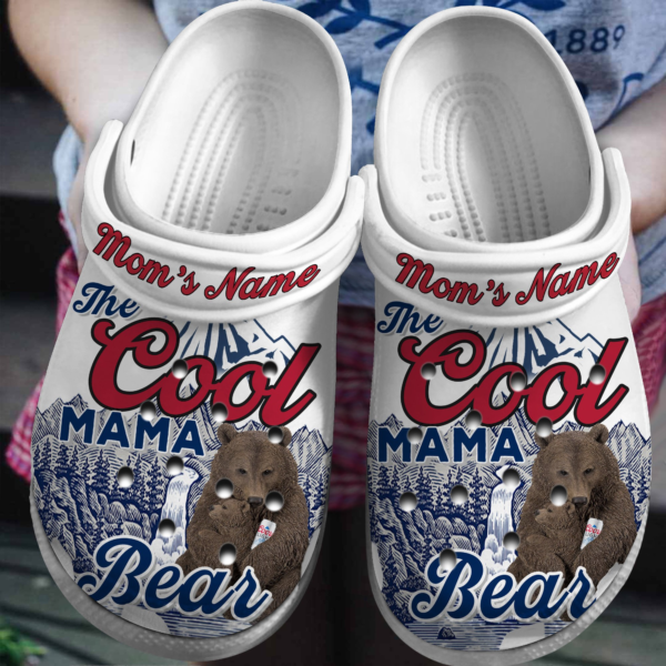 Personalized The Cool Mama Bear Crocs, Coors Light Beer Crocs Clogs