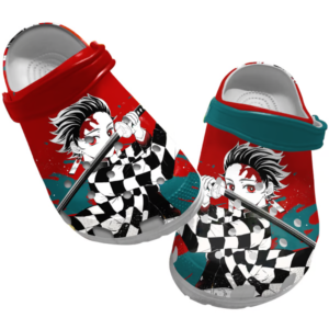 Amazing Tanjiro Demon Slayer Unisex Clogs Shoes, Kimetsu No Yaiba Clogs, Anime Slippers, Japanese Anime Clog Shoes