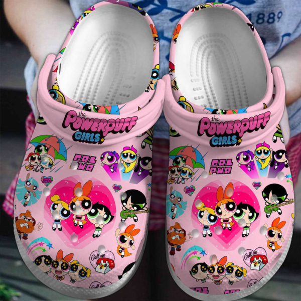 The Powerpuff Girls Clogs, Pink Cartoon Clogs For Kids And Adults