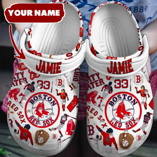Boston Red Sox Baseball Team Crocs, Comfortable Crocs For Kids And Adults