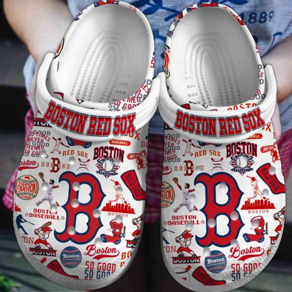 Boston Red Sox Baseball Team Crocs, Sport Crocs For Kids And Adults