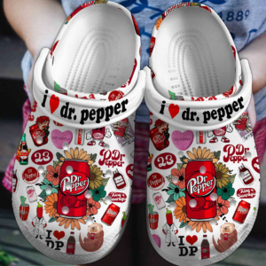 I love Dr. Pepper King Of Beverages Floral Clogs