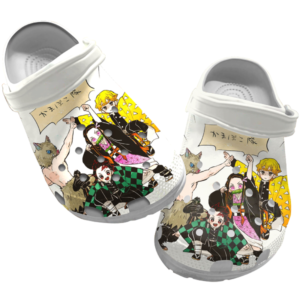 Funny Demon Slayer Characters Unisex Clogs Shoes, Kimetsu No Yaiba Clogs, Anime Slippers, Japanese Anime Clog Shoes