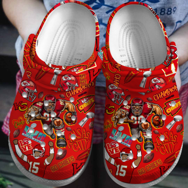 Love Kansas City Chiefs Team Crocs For Kids And Adults