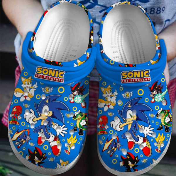 Funny Sonic The Hedgehog Crocs For Kids And Adults