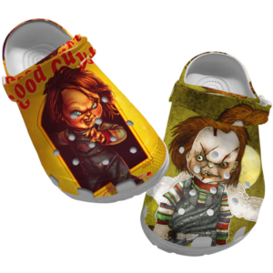 Scary Movie Character Chucky Halloween Clogs