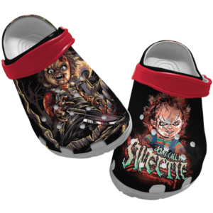 Horror Halloween Chucky Clogs Red And Black