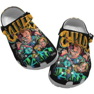 Horror Halloween Chucky Clogs Black And White