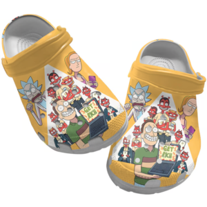 Get Rich, Rick And Morty Sitcom Clogs For Kids And Adults