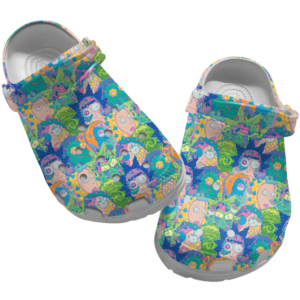 Colorful Rick And Morty Pattern Clogs