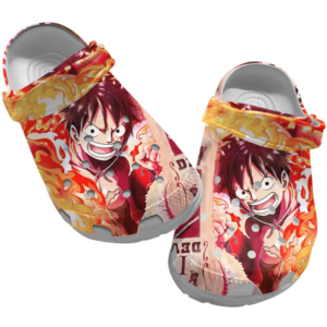 Luffy Clogs Red And White ,One Piece Slippers