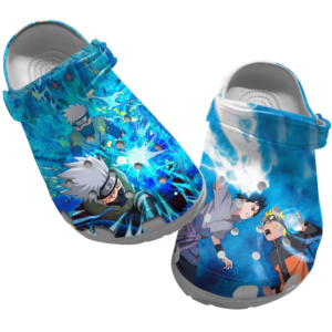 Naruto Blue Slippers, Naruto Clogs Shoes, Japanese Anime Clog Shoes