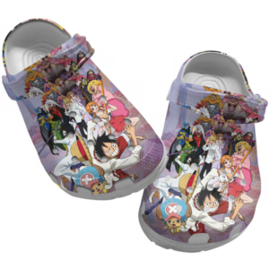 New One Piece Characters Print Clogs