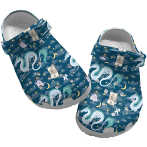 Spirited Away Clogs Blue And White Pattern