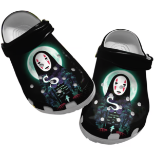 Cute Kaonashi Anime Clogs, Spirited Away Black Clogs