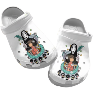 No-Face And Ogino Chihiro Clogs, Spirited Away Anime Slippers