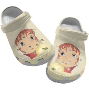 Cute Ponyo Face Anime Clogs Shoes