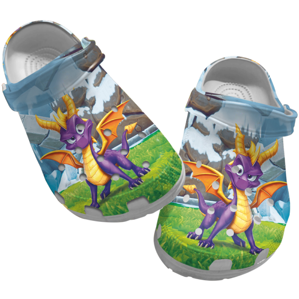 Classic Spyro The Dragon Clogs For Men And Women