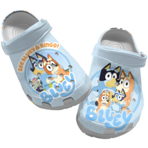 See Bluey And Bingo Blue Clogs For Kids And Adults